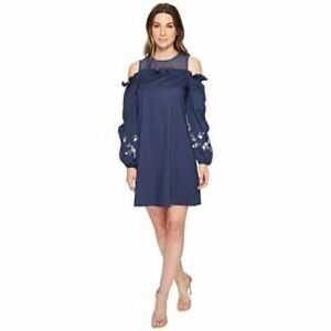 CeCE| NWT Women’s Cold Shoulder Dress w/ Embroidered Sleeves Size 6 Retail $116